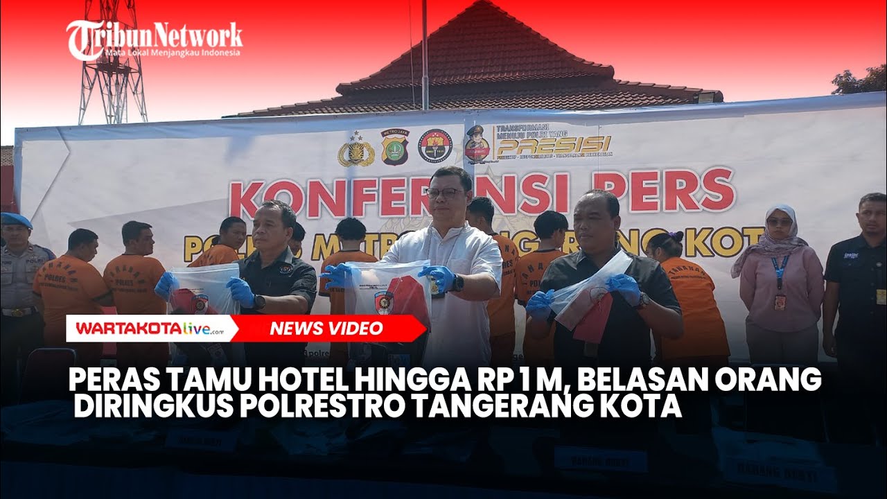 Peras Tamu Hotel Hingga Rp 1 M, Belasan Orang Diringkus Polrestro Tangerang Kota