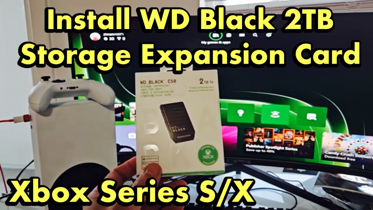 Xbox Series S/X: установите карту расширения памяти WD BLACK 2 ТБ C50