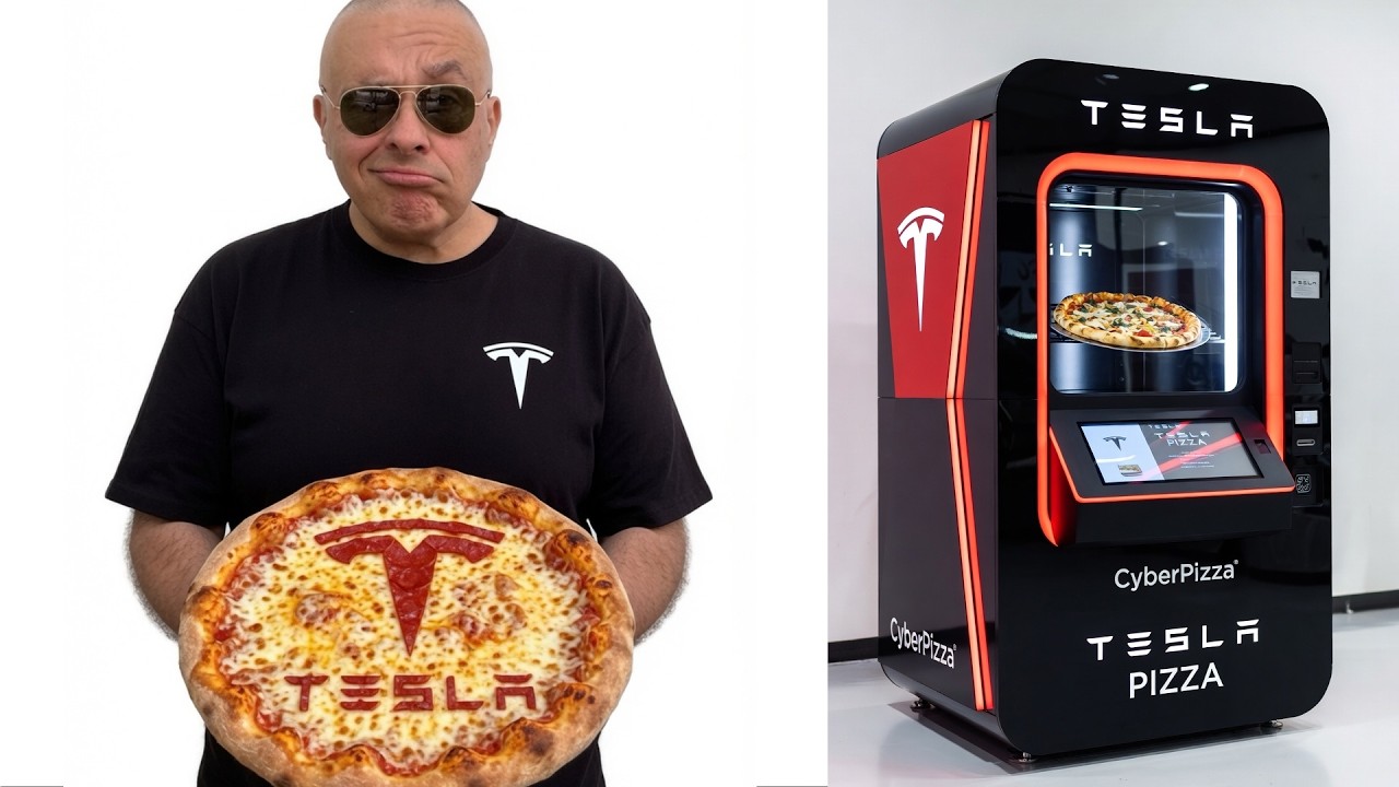 Pizza z automatu na Tesla Supercharger od Elona