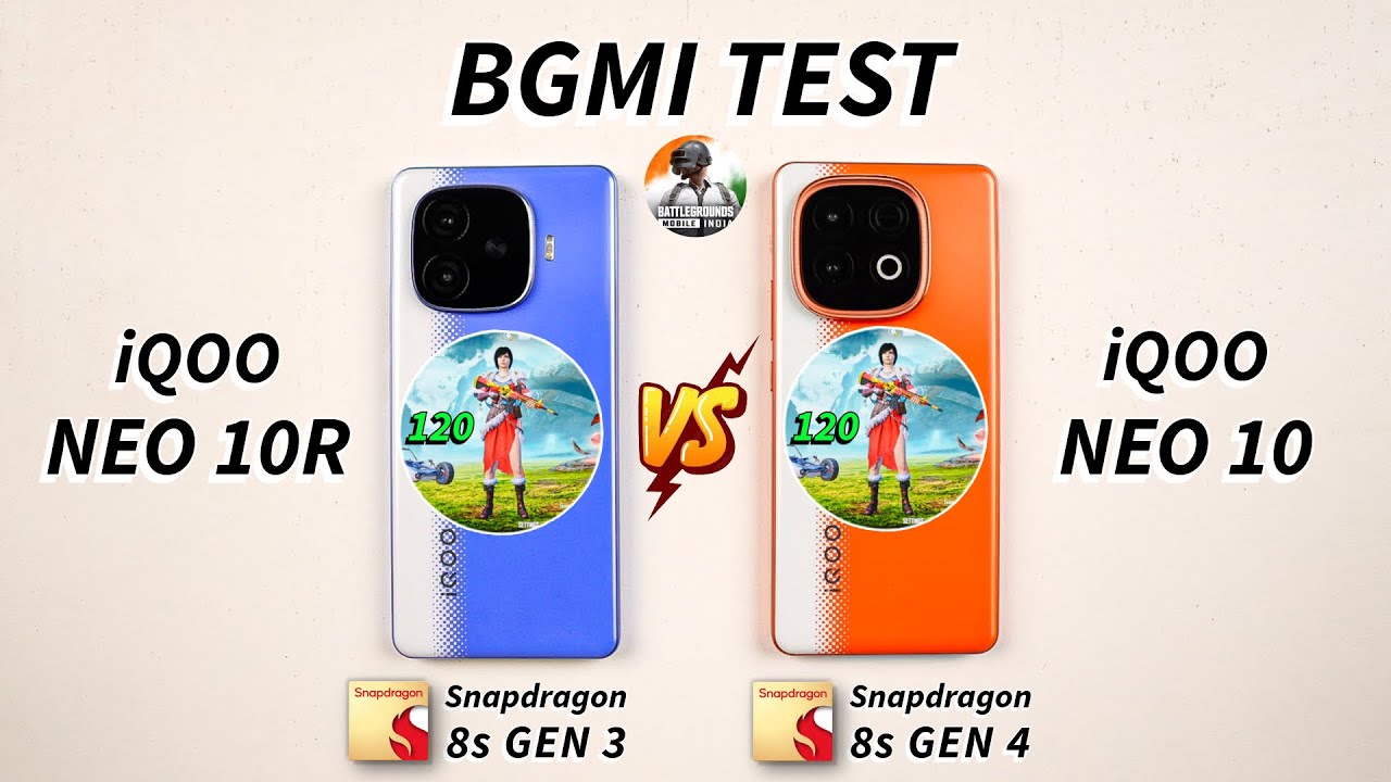 iQOO Neo 10 vs iQOO Neo 10R - 120 FPS BGMI Test, Heating & Battery Test | Shocking Results 😱