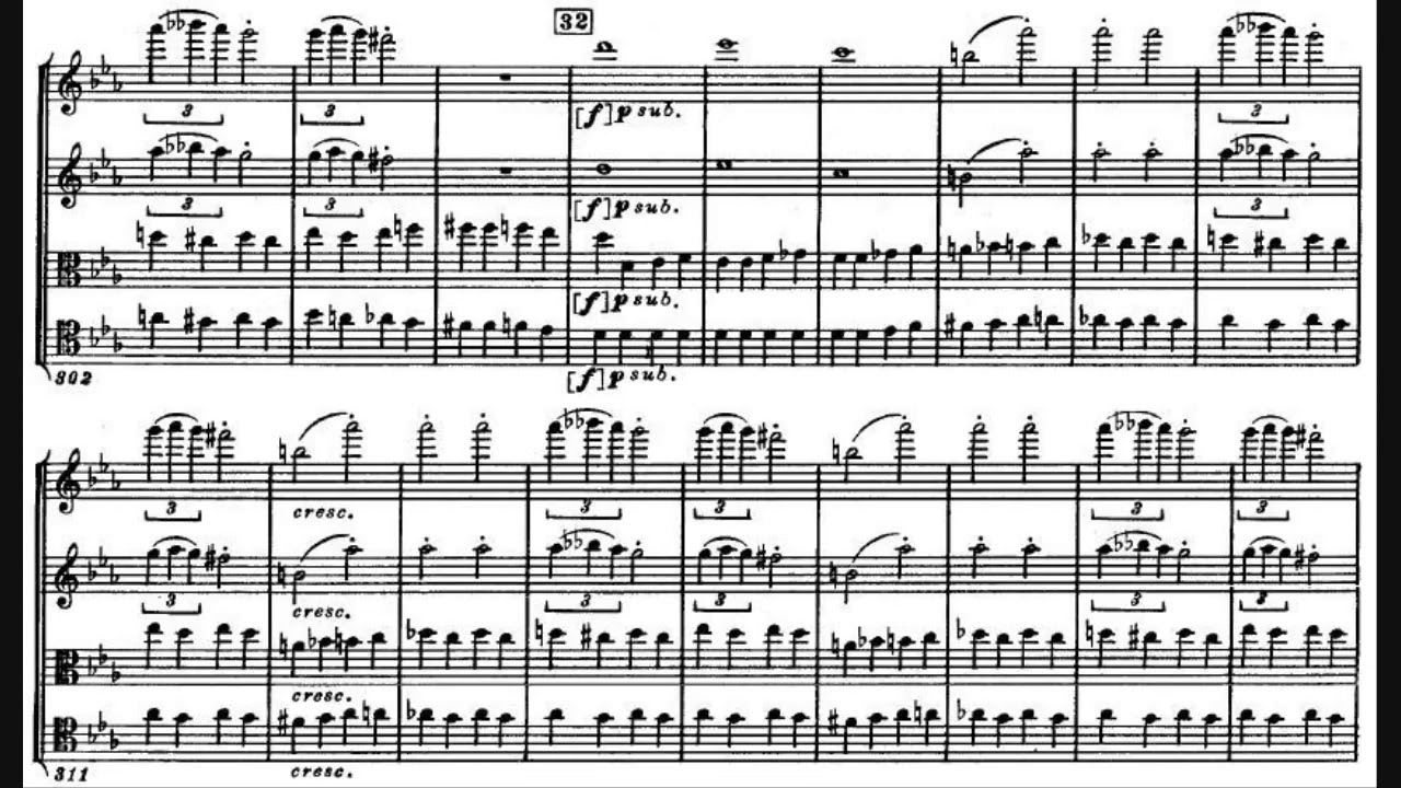 Shostakovich - String Quartet No. 8 with score - Borodin String Quartet