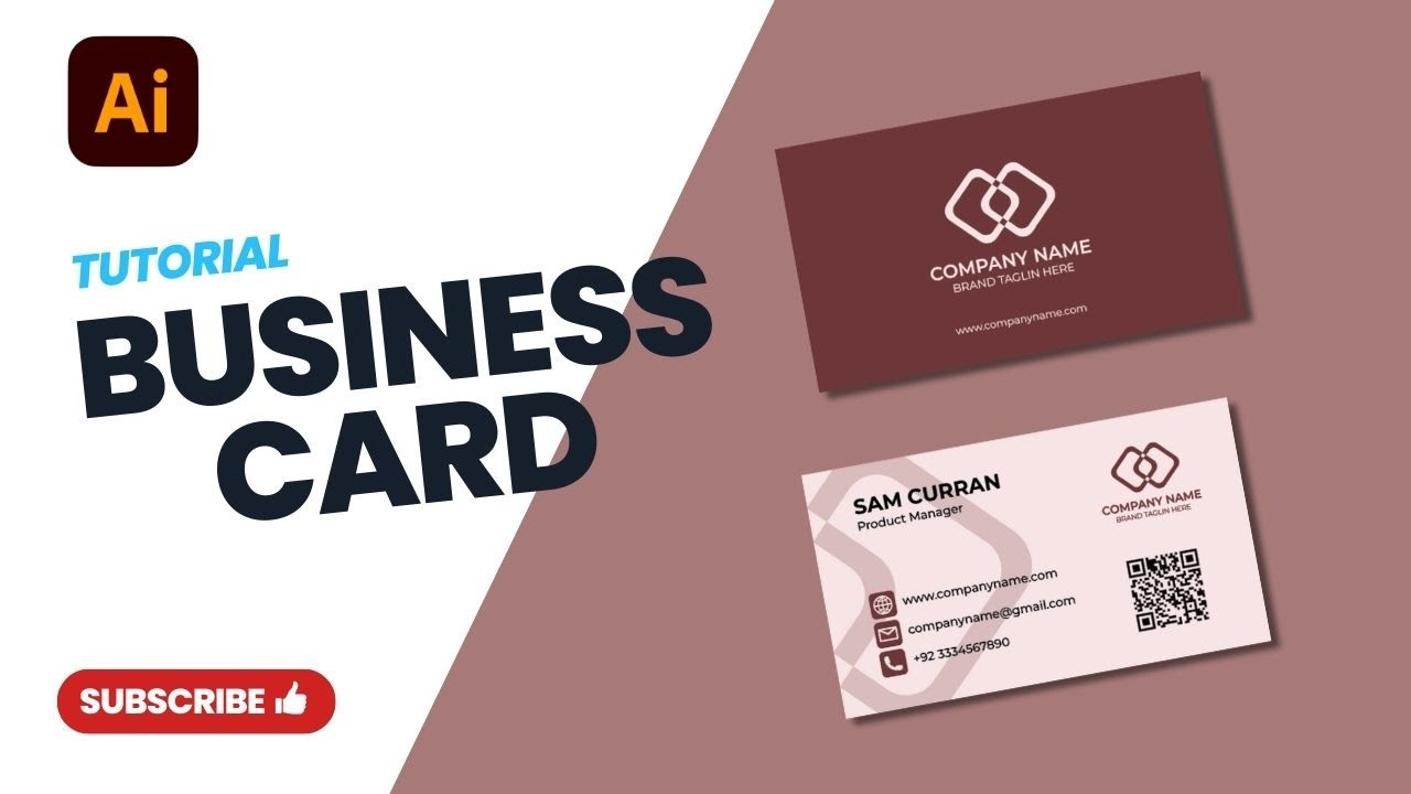 How to Create Business Card in Illustrator | Adobe Illustrator Tutorial