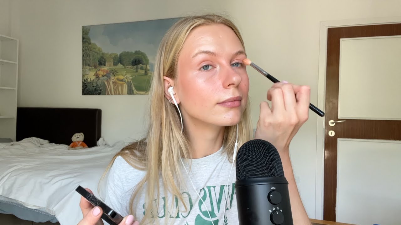 ASMR GRWM | doing my makeup and rambling ❤