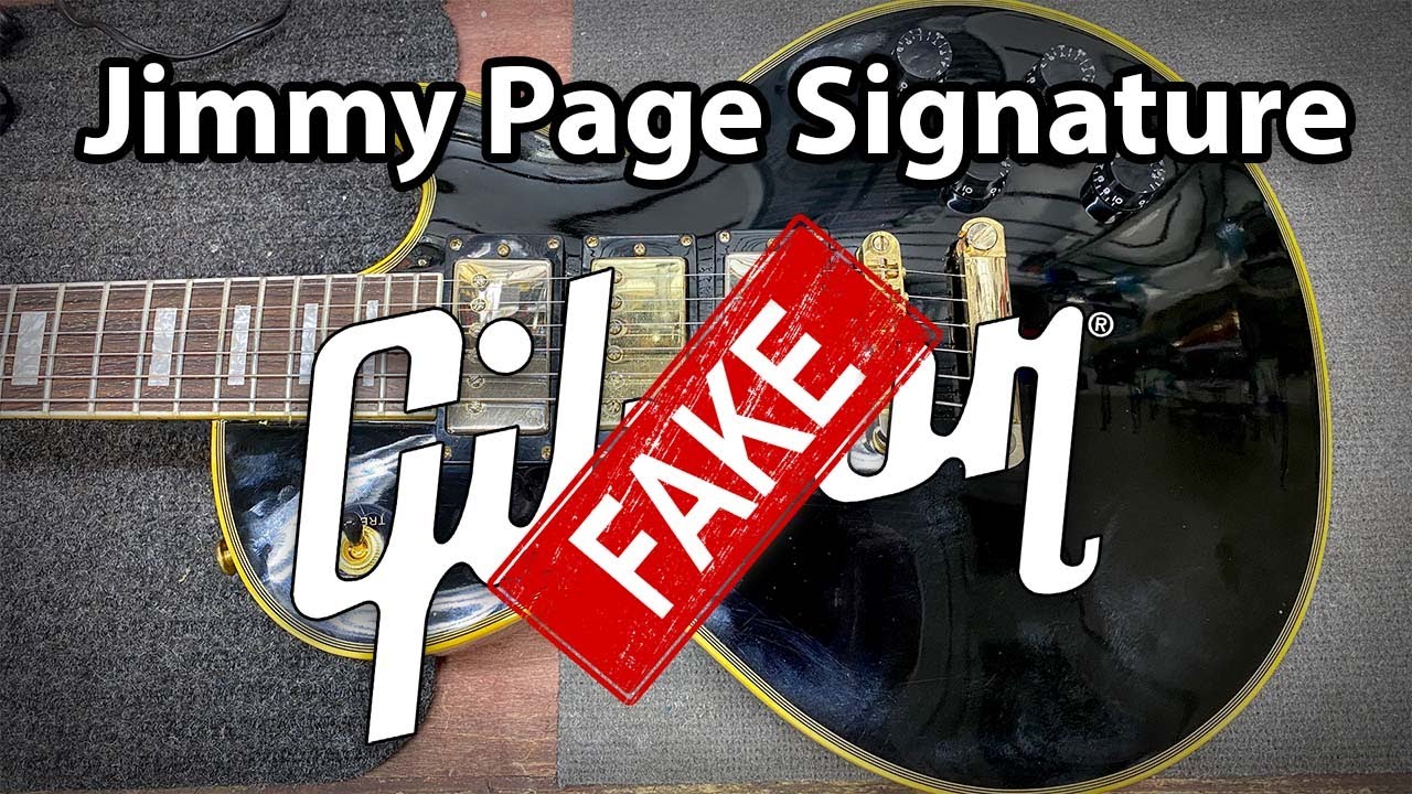 Fake Jimmy Page Signature Gibson!