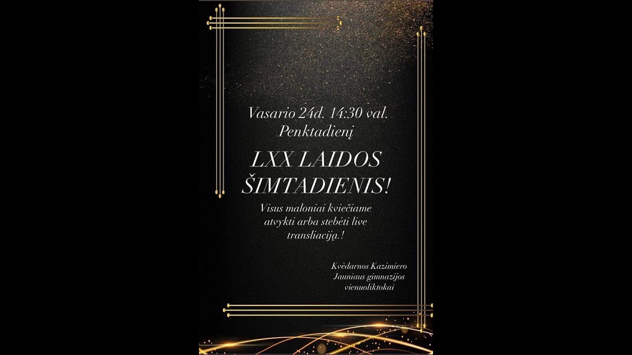 LXX LAIDOS ŠIMTADIENIS 2023