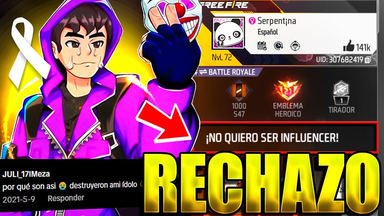 EL JUGADOR QUE RECHAZO SER INFLUENCER DE FREE FIRE