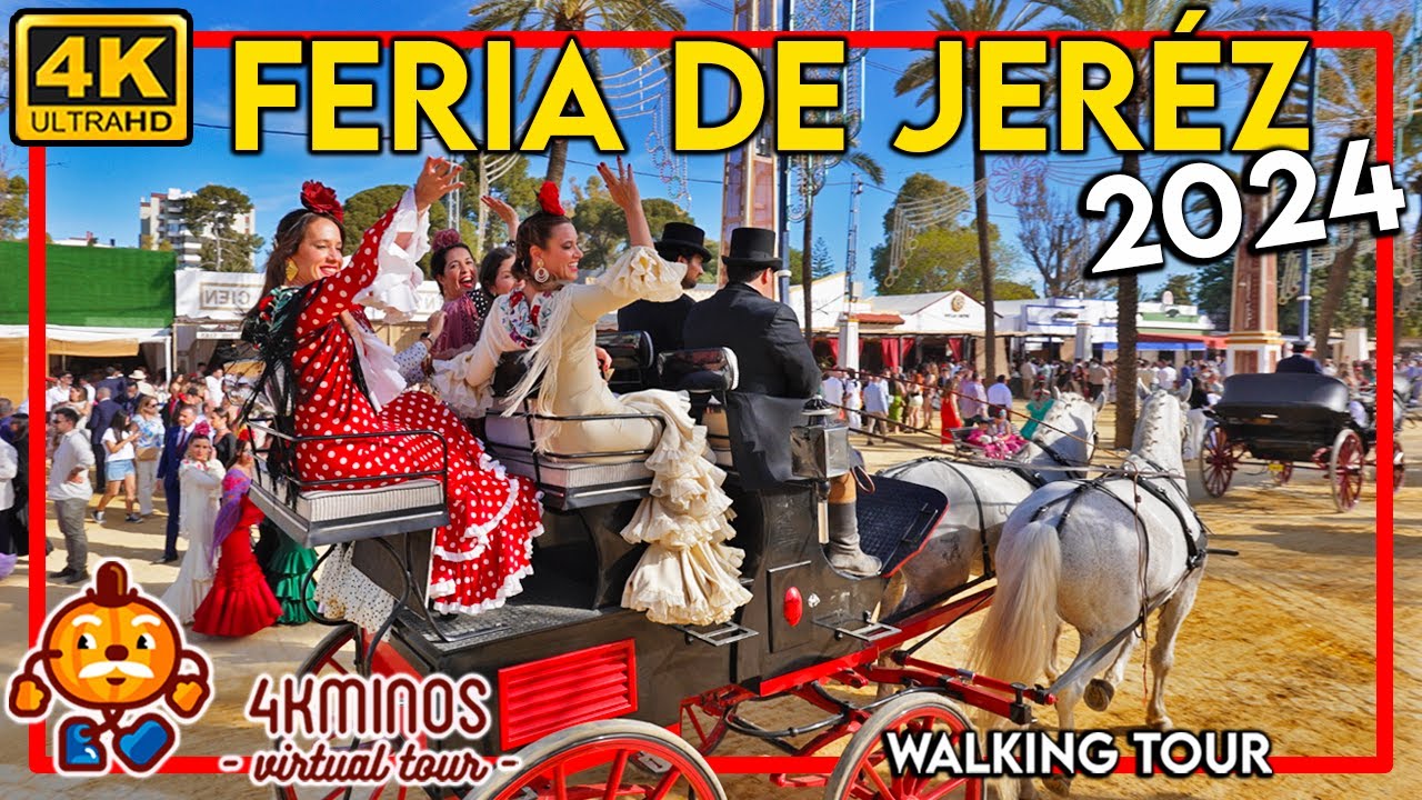 FERIA DE JEREZ 2024 | 4K UHD | Walking Virtual Tour Spain