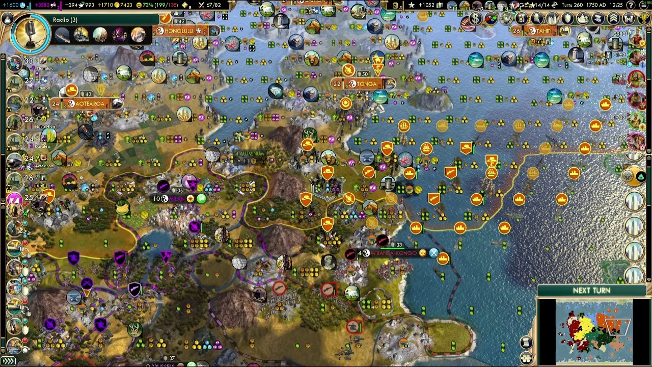 Civ5 Vox Populi game008 Polynesia Coral pt5 Radio Moais