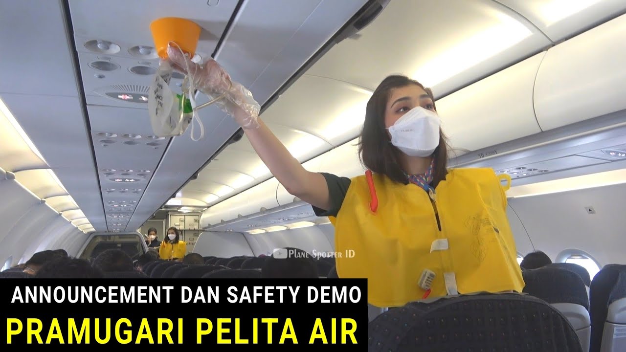 Intip Aktifitas Pramugari Cantik Pelita Air dalam Pesawat, Announcement dan Safety Demontration