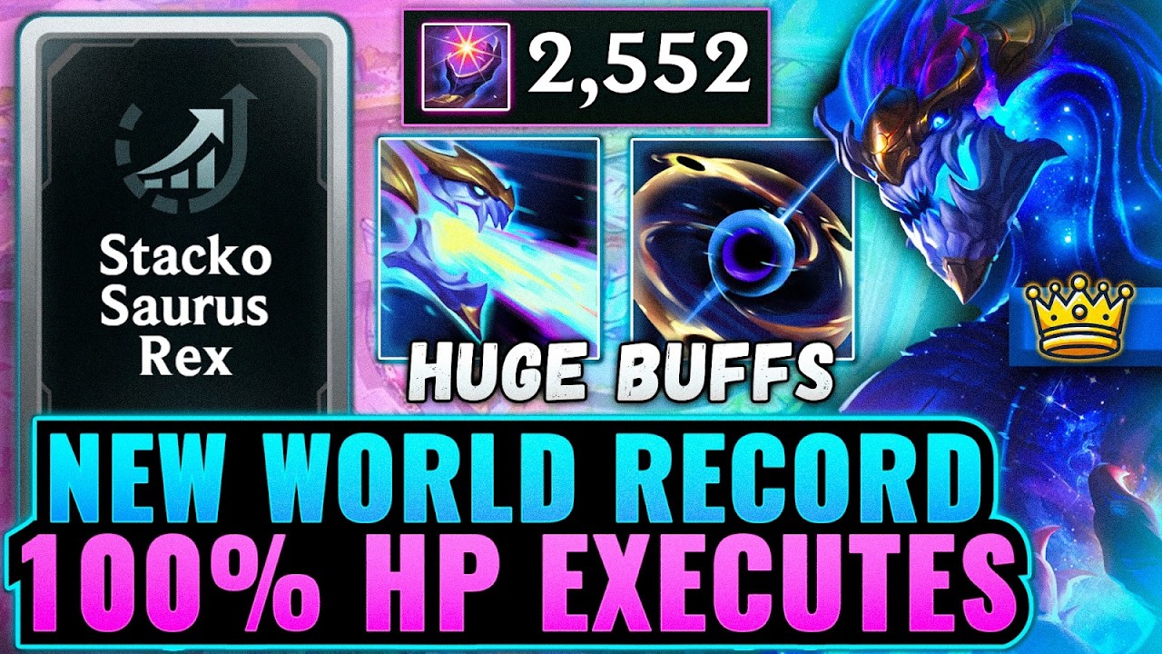 New World Record: Stackosaurus Aurelion Sol - 100% Max HP Executes | League Arena Gameplay