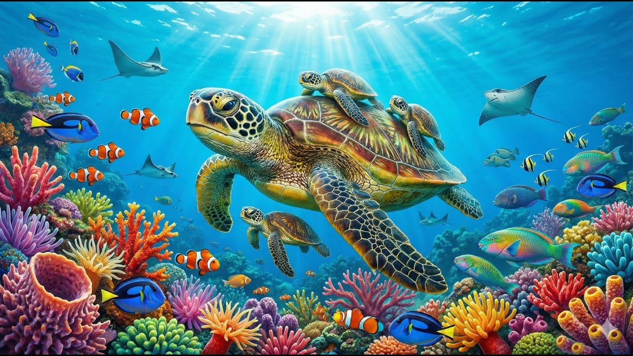 Shimmering Coral Reefs in 4K ✨ | Vibrant Colorful Fish & Blue Ocean