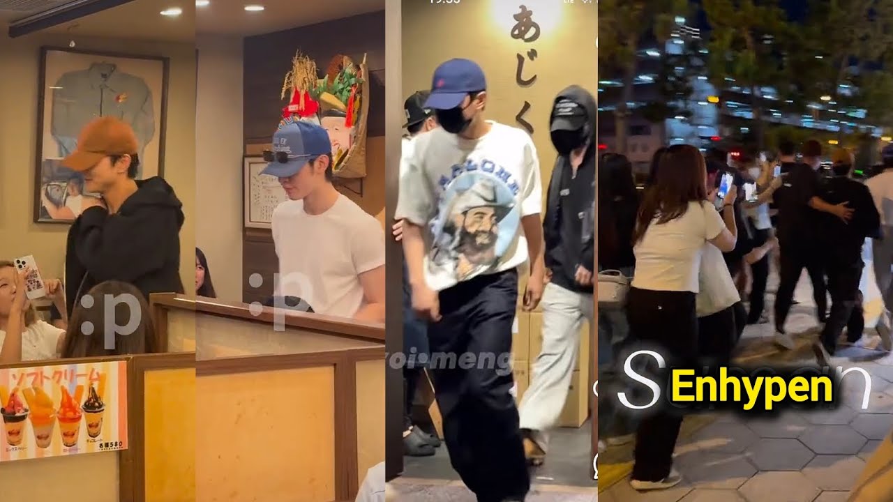 Enhypen Spotted at a Restaurant In Japan by fans today