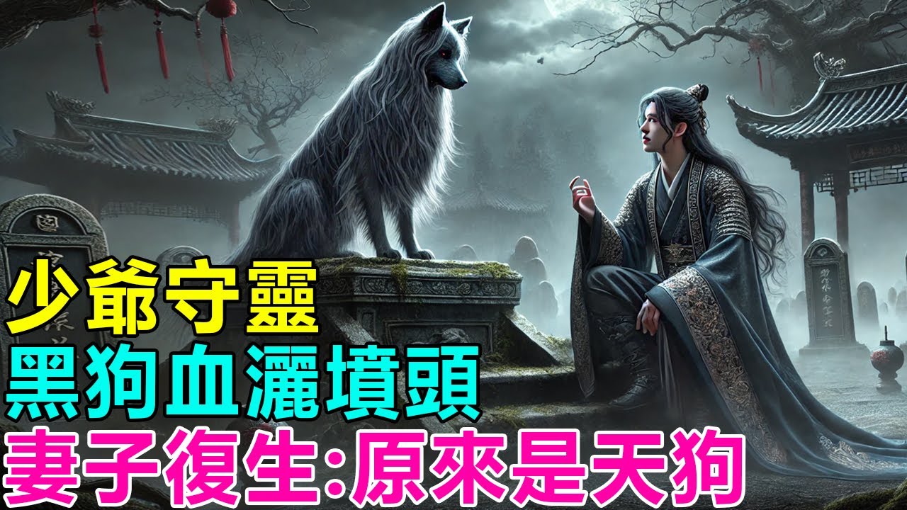 民間故事：少爺守靈，黑狗血灑墳頭，妻子復生驚呼：原來是天狗