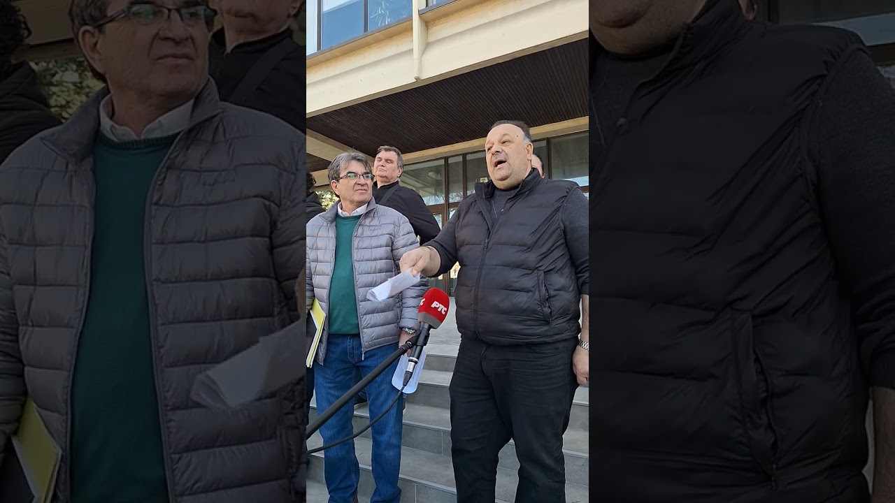 Nebojša Aleksić, predsednik Saveza slobodih sindikata Srbije na protestu radnika Koštane u Vranju.