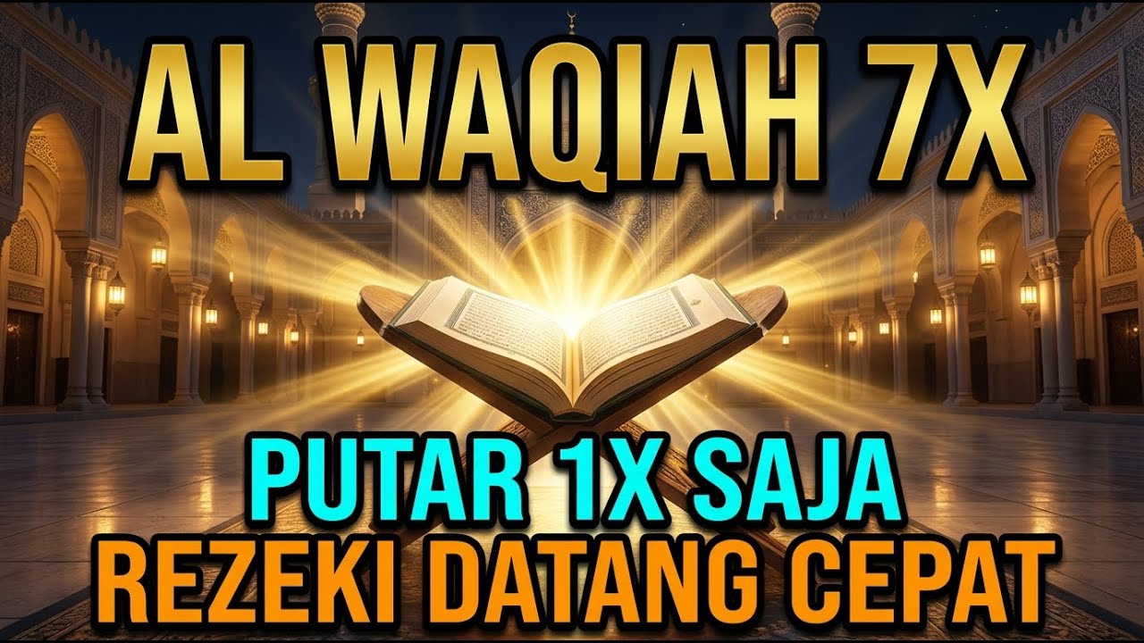 Al Waqiah 7X Sekali Putar Pembuka Rezeki Penuh Berkah