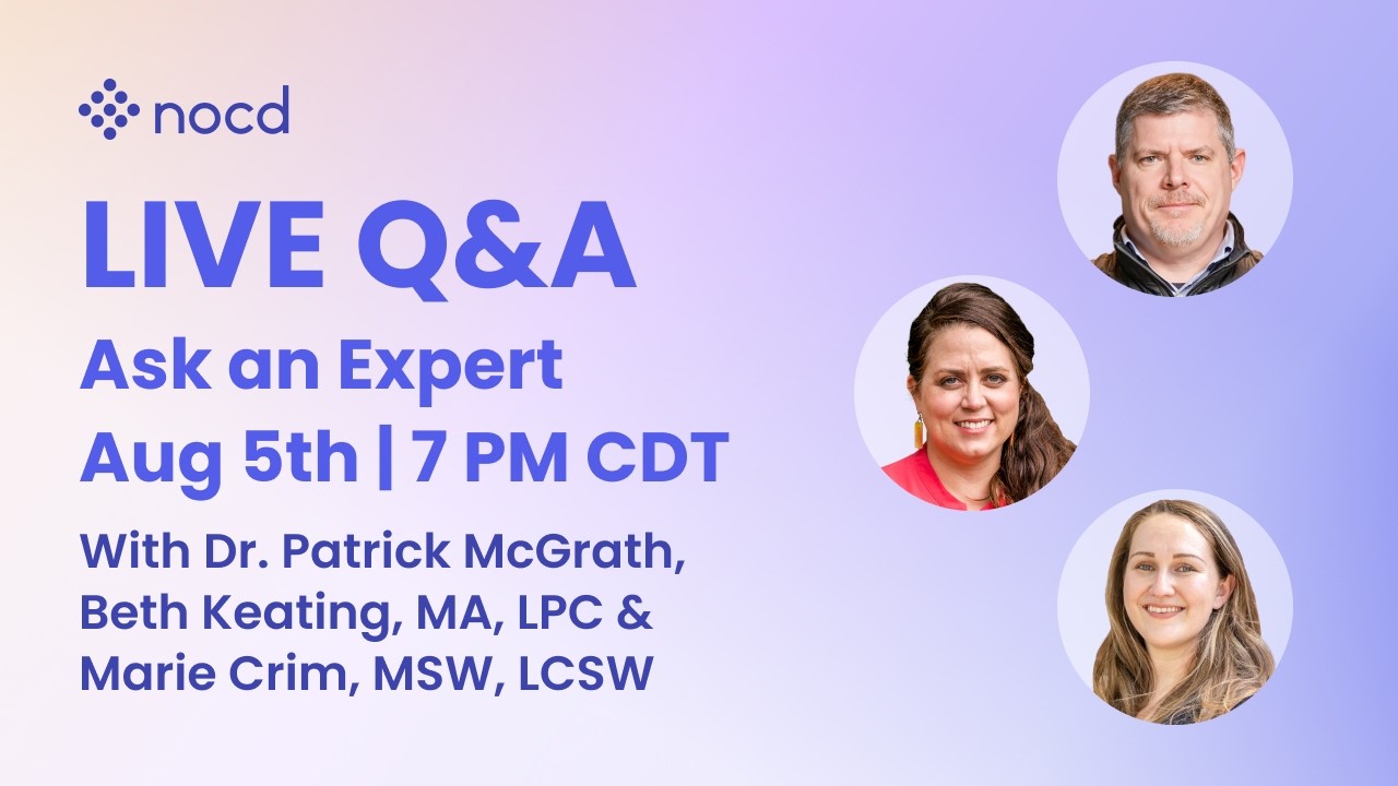 Ask an Expert Live OCD Q&A: OCD & the end of summer