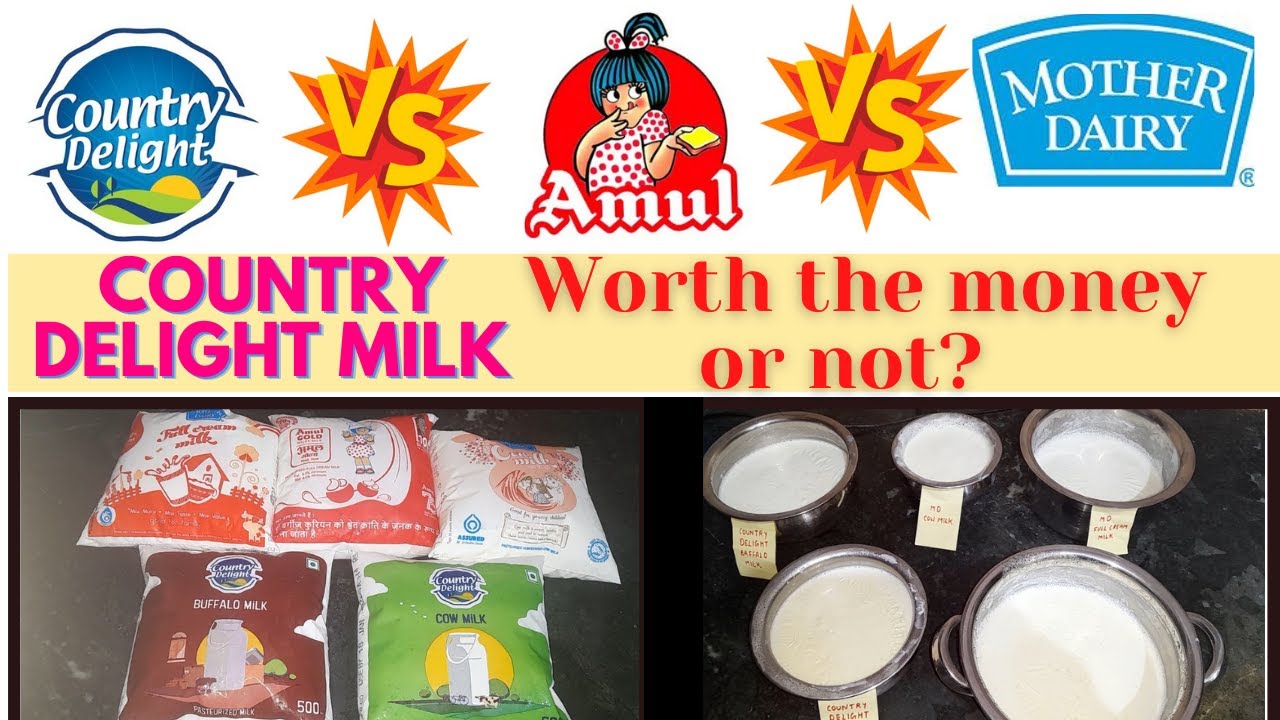 Country delight Vs Amul Vs Mother Dairy milk review/ country delight Buffalo & cow milk testing