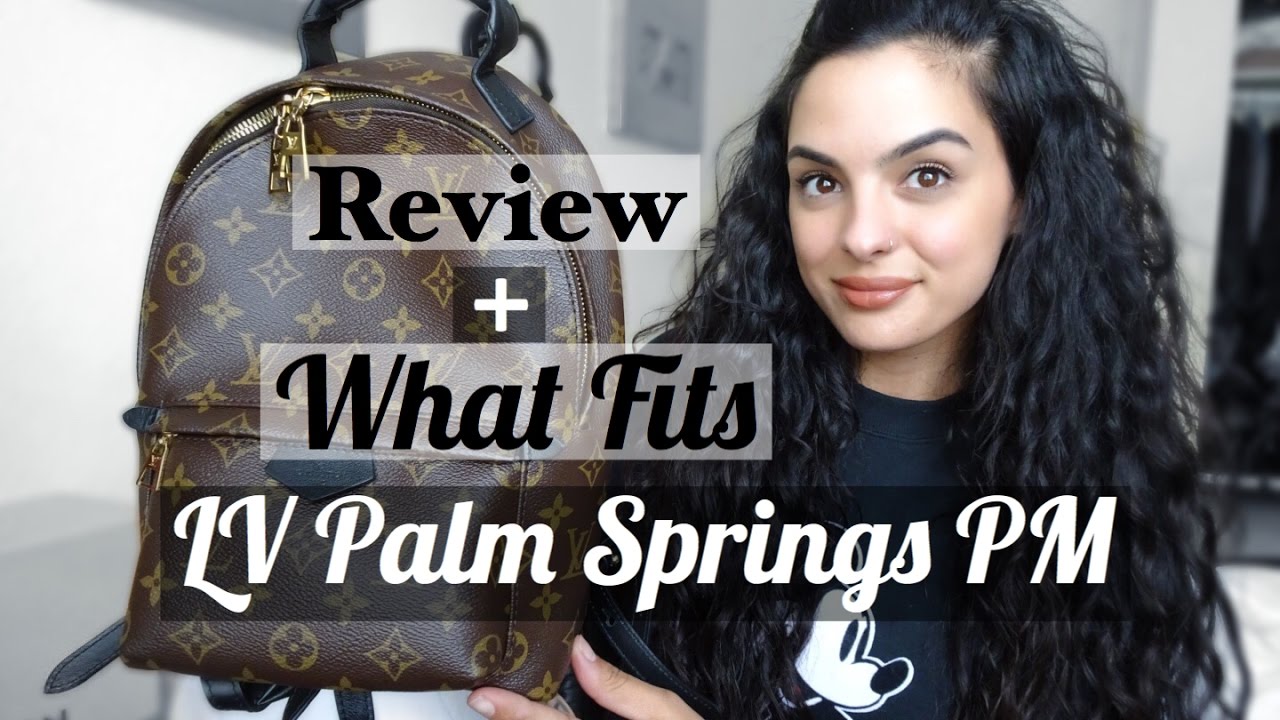 Louis Vuitton Palm Springs Backpack PM Review+What Fits | elle be |
