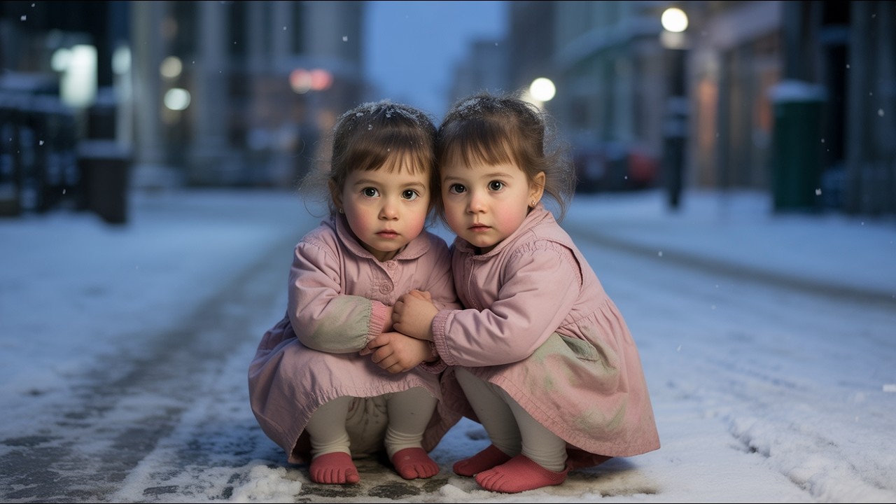 Milionarul a găsit două gemene desculțe pe o stradă înghețată — ce a făcut apoi…