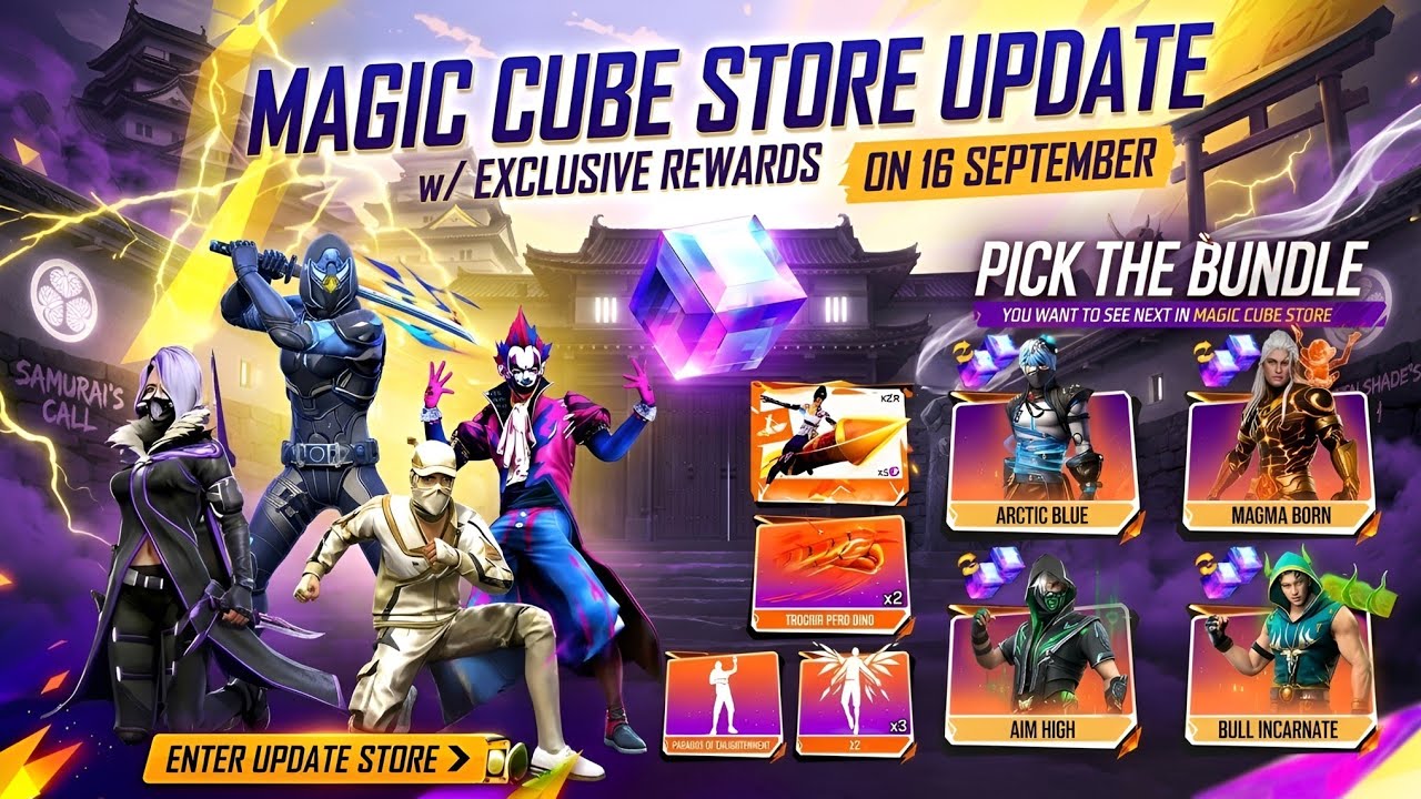 OB55 UPDATE MAGIC CUBE STORE UPDATE | NEW ANIMATION IN MAGIC CUBE STORE | FREE FIRE NEW EVENT