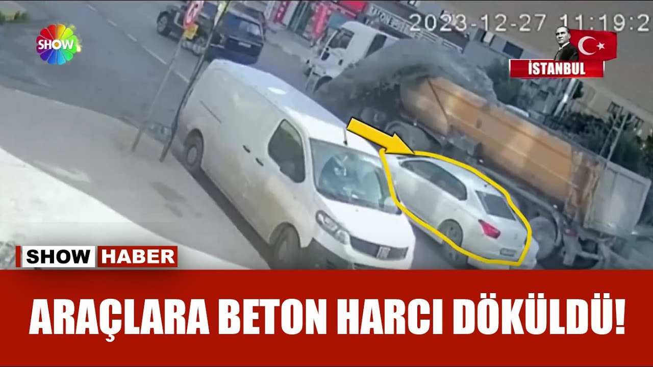 Hafriyat kamyonu ani fren yapınca...
