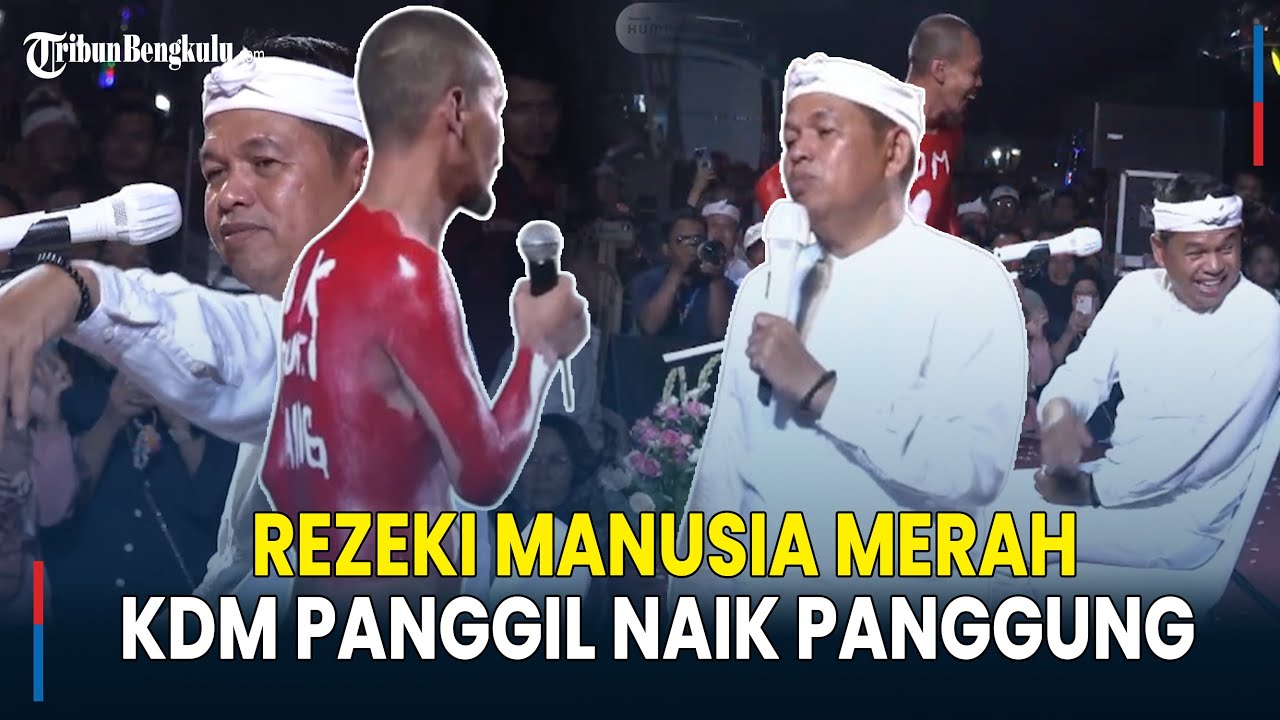 Rezeki Manusia Merah, Dedi Mulyadi Suruh Naik Panggung, Dapat Kerja Kebersihan di Jalan Provinsi