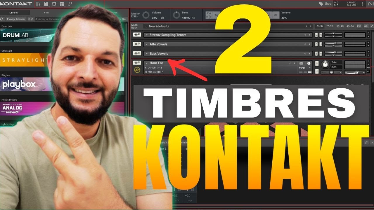 COMO TOCAR COM DOIS OU MAIS TIMBRES SIMULTANEAMENTE NO KONTAKT