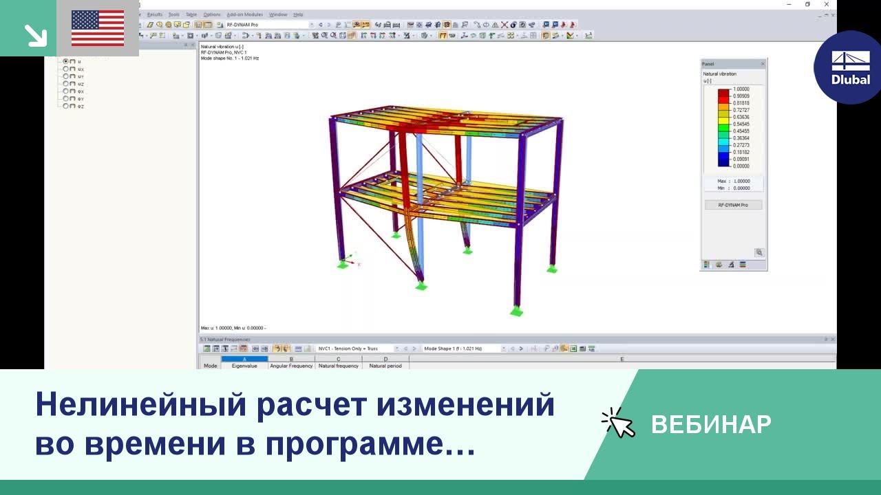 [EN] Вебинар: Нелинейный расчет изменений во времени в программе RFEM (США)