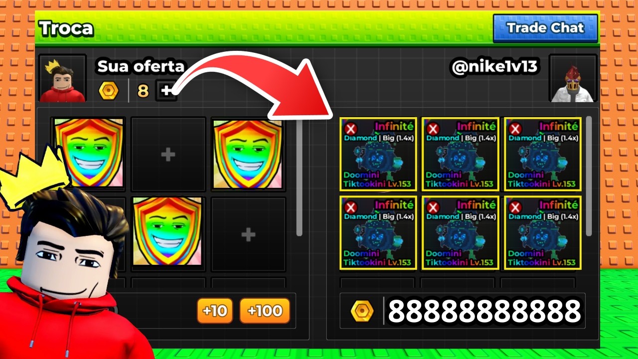 FIZ TROCAS EM BUSCA DO NOVO BRAINROT INFINITY no FUJA TSUNAMI PARA BRAINROTS
