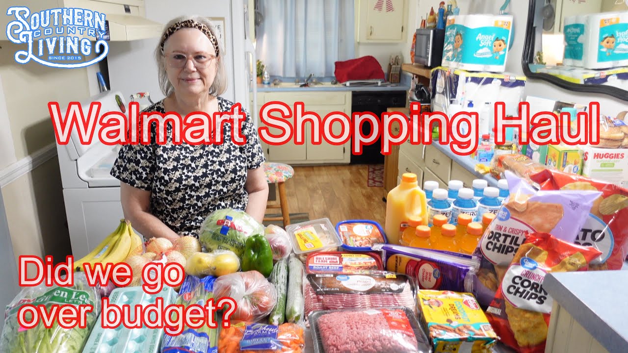 Walmart Shopping Haul  --  Monthly Household Supplies and Weekly Grocery Haul  -- Seniors on S.S.