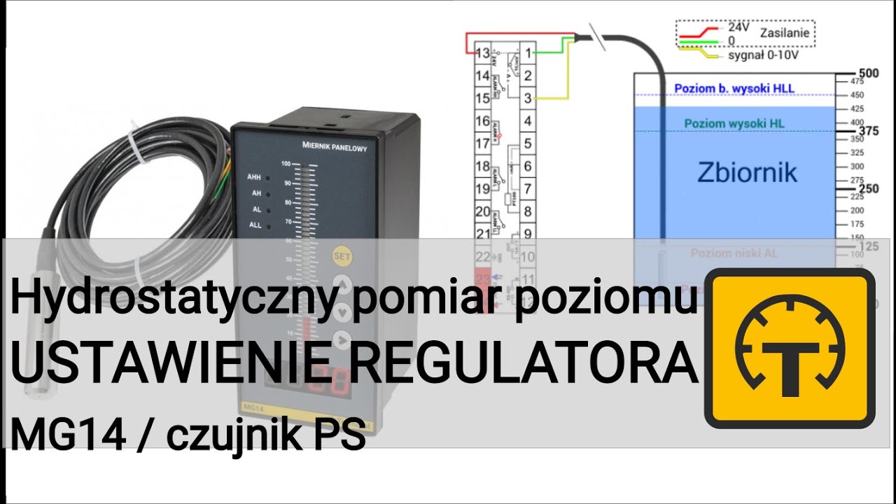 Hydrostatyczny pomiar poziomu cieczy - USTAWIENIE