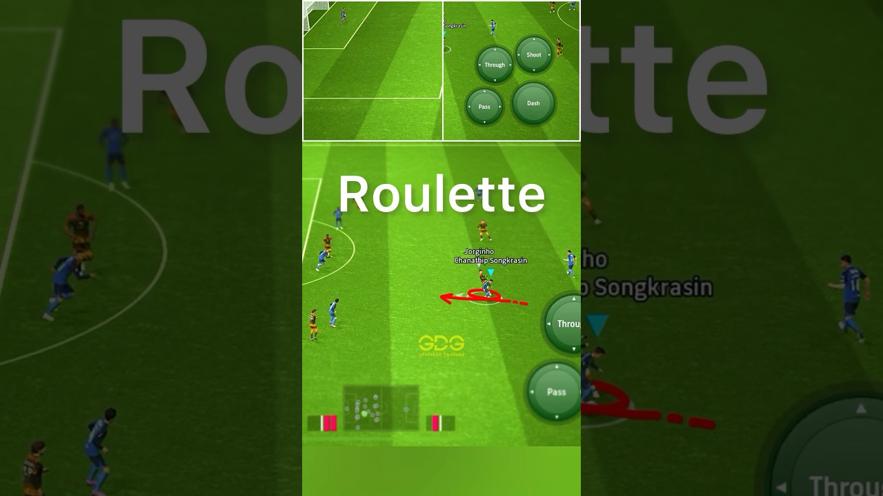 Tutorial skill Roulette (Marseille Turn)🔥by Chanathip Songkrasin #efootball #efootball2024