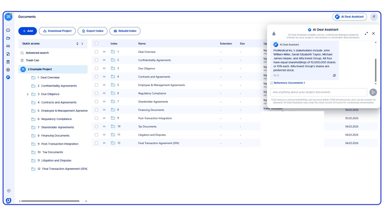 AI Deal Assistant Boundeal VDR