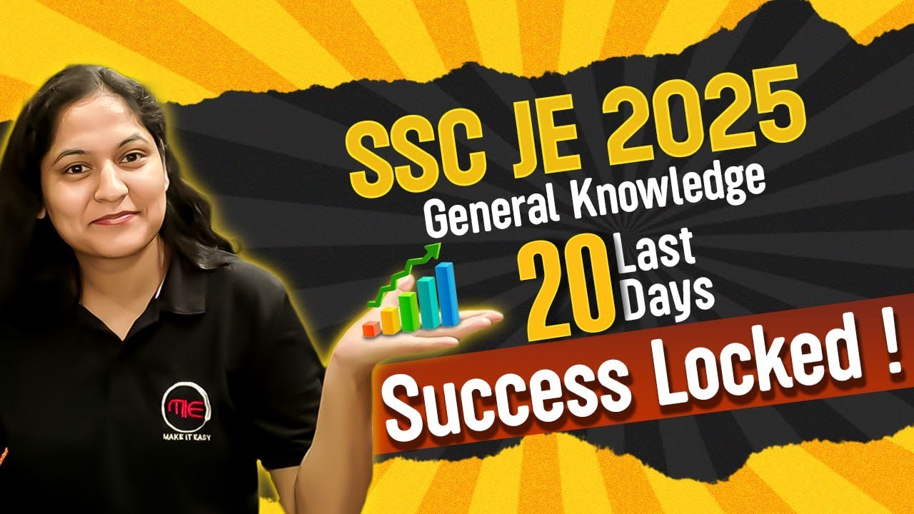 🔥 SSC JE 2025 | 20 Days GK Master Plan | Success Locked Strategy | General Knowledge by Preeti Ma&rsquo;am