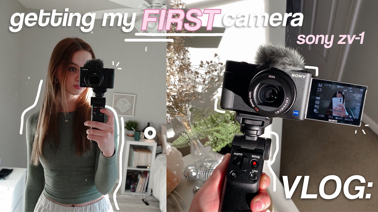 buying my FIRST camera | getting the sony zv-1 + setting up💌📷