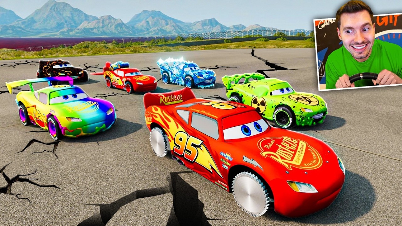 Encontrei uma COLEÇÃO DE McQueen no BeamNG Drive!