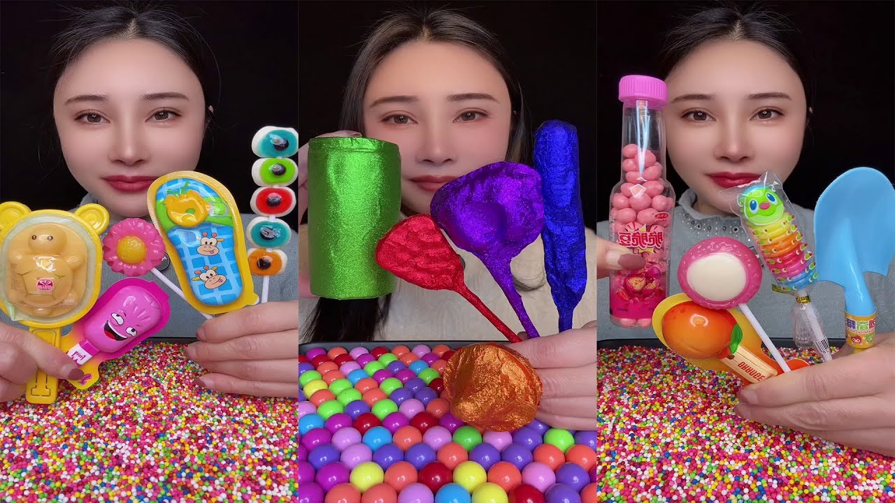 ASMR Конфеты 🍬 Игрушки принцессы 👑 Забавные очки 🤓 Фруктовое желе 🍇 Клубничные лакомства 🍓 EP456