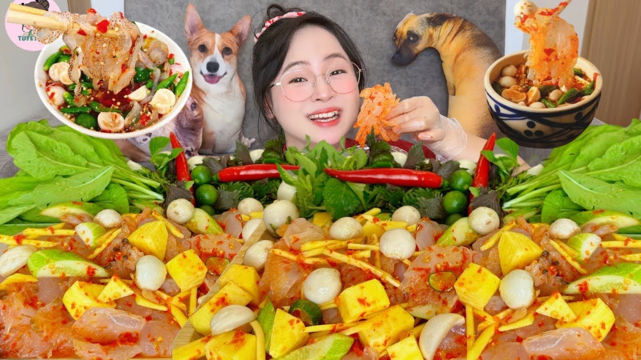 🪼Lần Đầu Ăn Sứa Chùm Mắm Nhĩ Hot Tiktok| First Time Eating Jellyfish Hot Tiktok