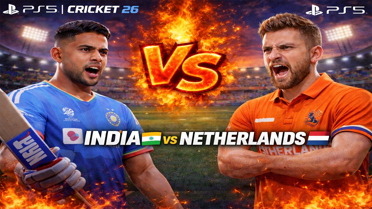 India vs Netherlands Full Match Gameplay | PS5 Cricket 26| StoryBuff