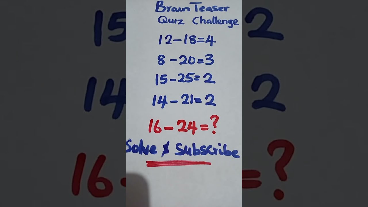 Brain Teaser For Smartminds Math7AF #math#iqquiz#live#mathematics#braintest#iqtest#shorts#quiz#maths