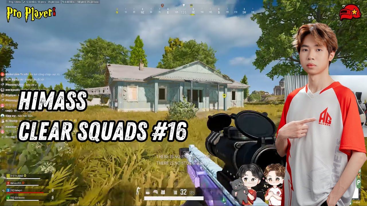 PUBG PC I Himass Clear Squads #16 I Những pha Clear Squads của Streamer 