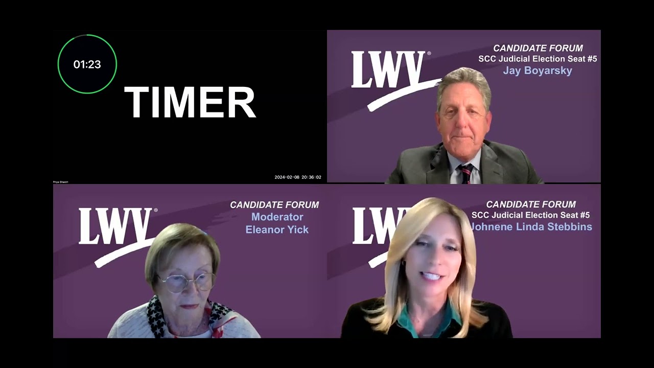 LWV-SWSCV Candidate Forum Oct 8 Superior Court Judge