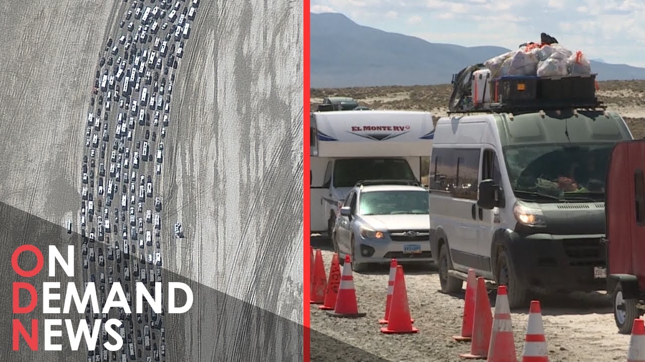 Mass Exodus from Burning Man Festival: 8 Hour Traffic Jams