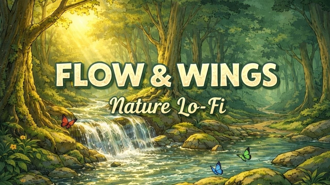 Nature Flow Lofi / Forest Walk 🌲 - Flow & Wings [River Sounds & Meditation Mix]