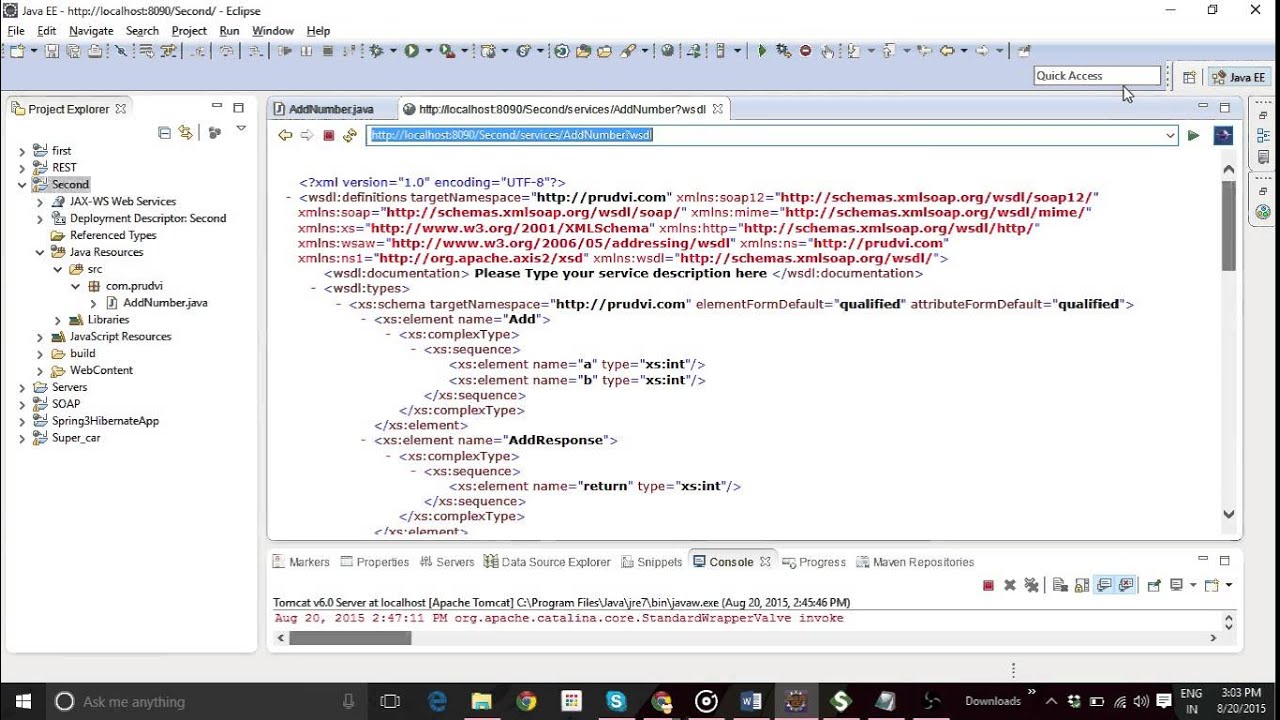 Test the SOAP webservice in SOAPUI testing tool