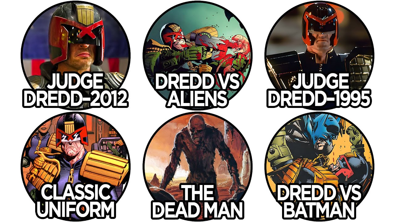 Все варианты окраски JUDGE DREDD: подробное описание