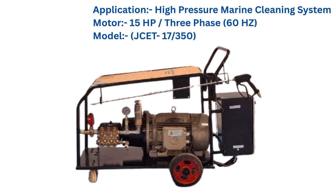 High pressure cleaning system of 350 Bar with 15 HP (60 Hz) for Marine | RenJet