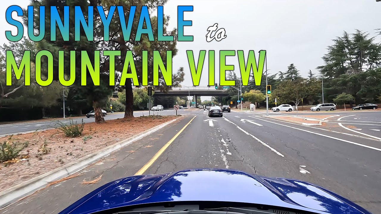 Sunnyvale to Mountain View Drive in 4K