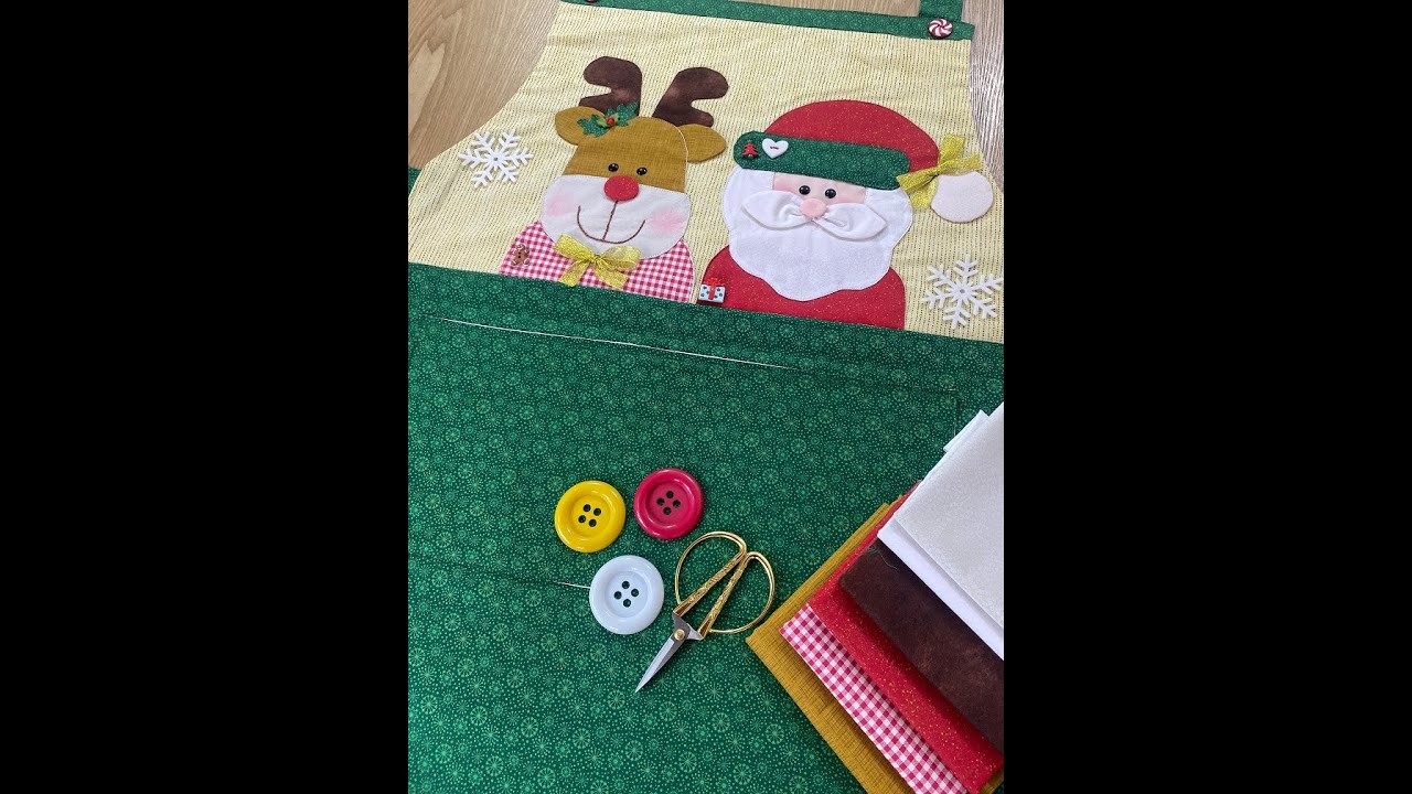 Delantal con Santa y Reno