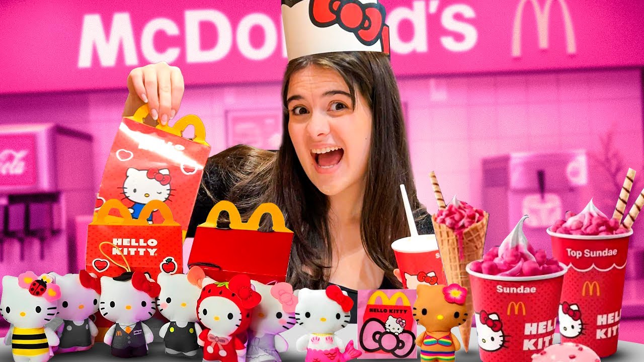 EXPERIMENTANDO AS NOVAS SOBREMESAS DA HELLO KITTY DO MC DONALDS! 